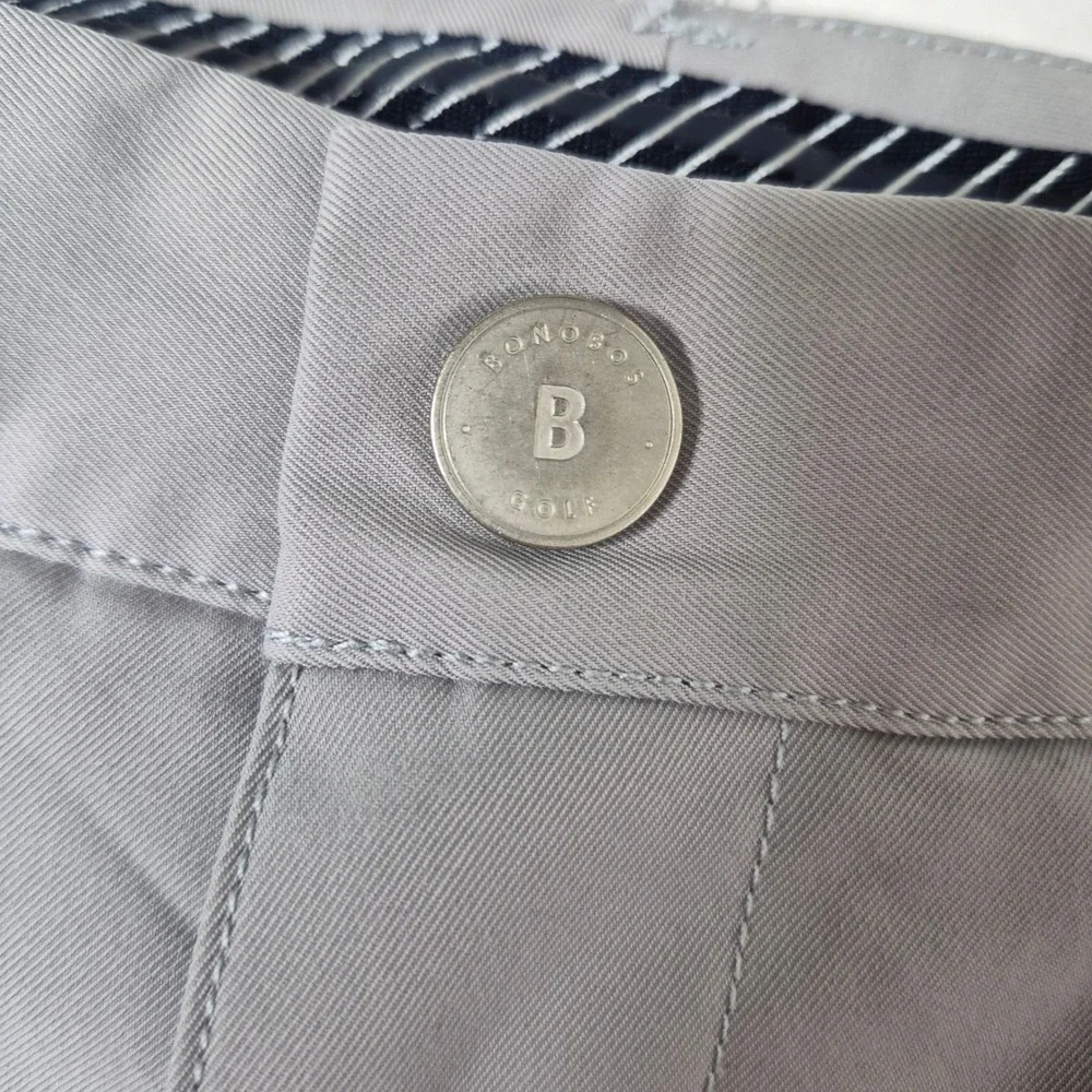 Bonobos Golf Pants Mens 38x32(31) Gray Slim Fit Performance Chino 17896-GYJ14